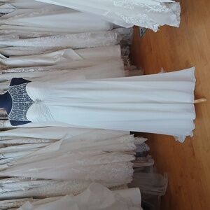 Modest beaded wedding dress